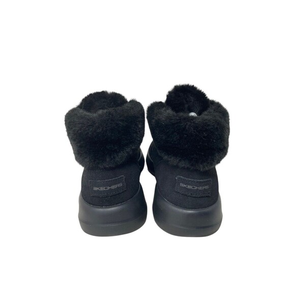 Skechers Booties Women's Size 8 Black Leather On The Go Walk Joy Bundle Up Boot - Picture 4 of 10